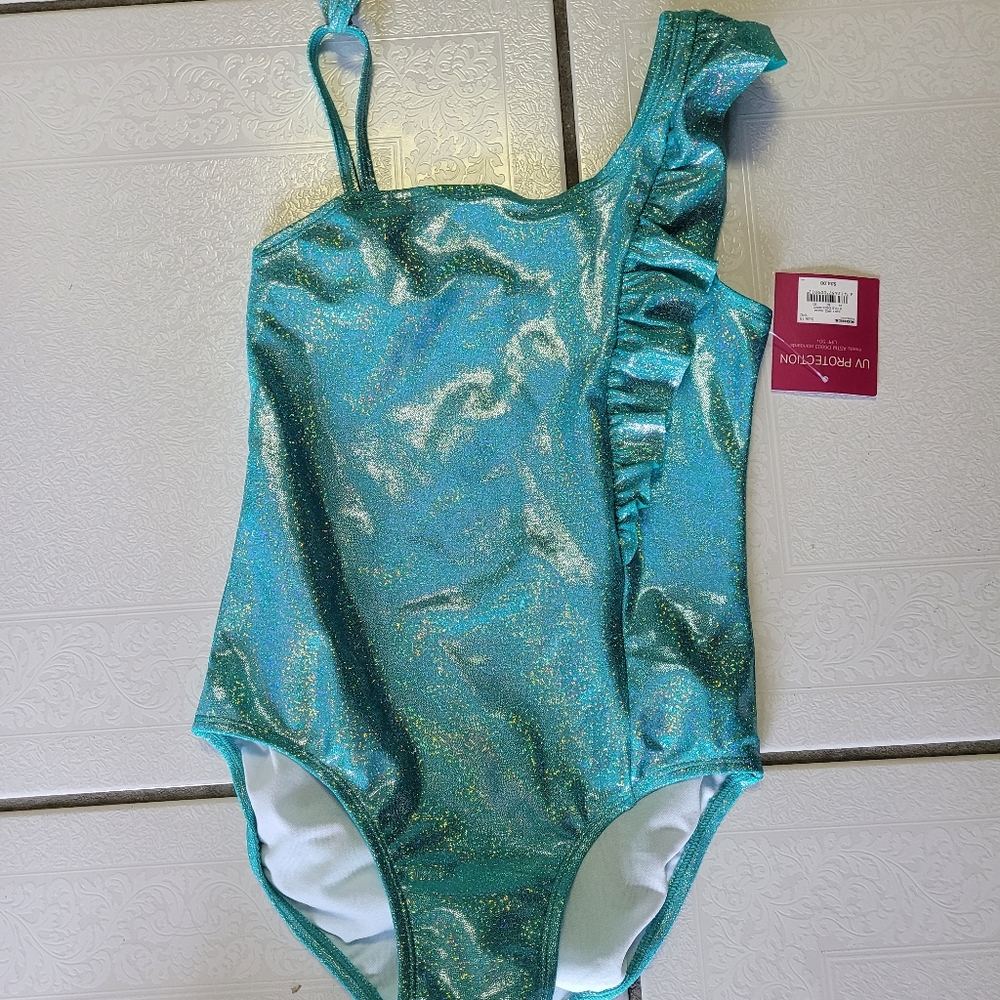 Girls Iridescent Bathing Suit